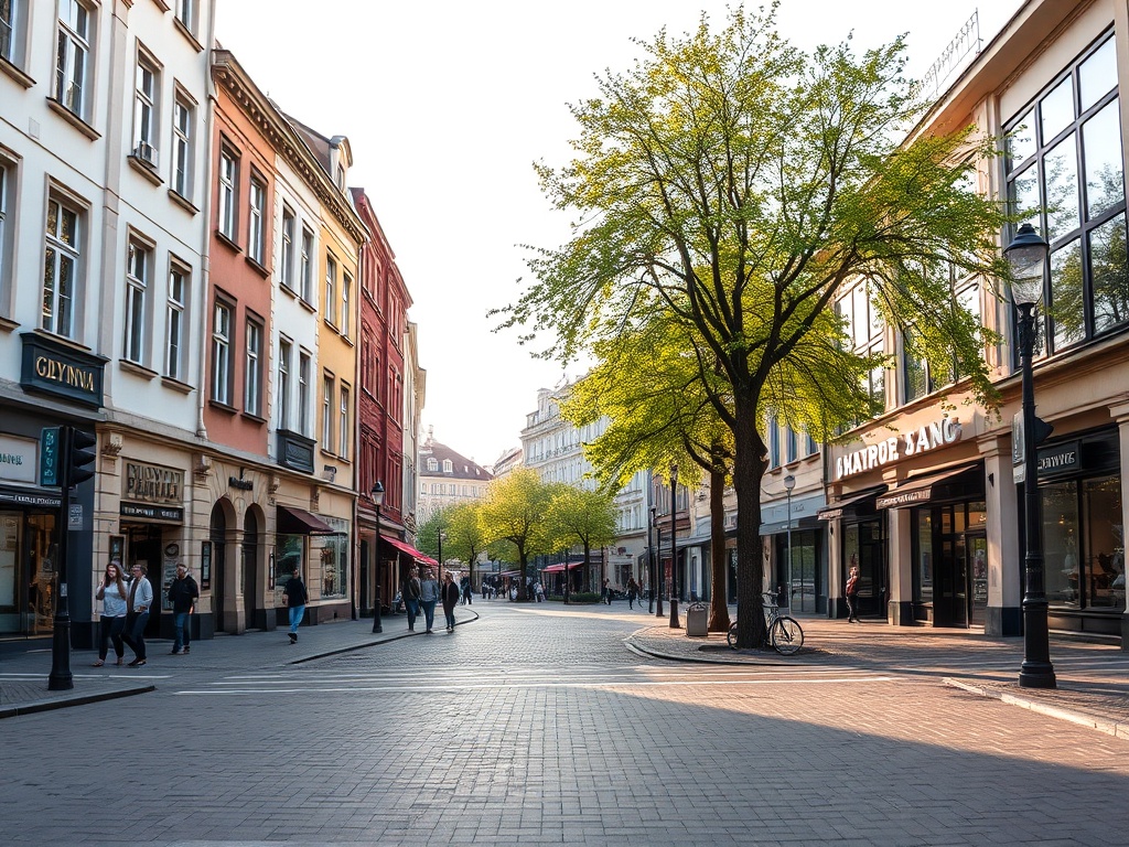 Kwitnące drzewa w Gdyni, symbolizujące rozwój miasta i jego zielone wizytówki.