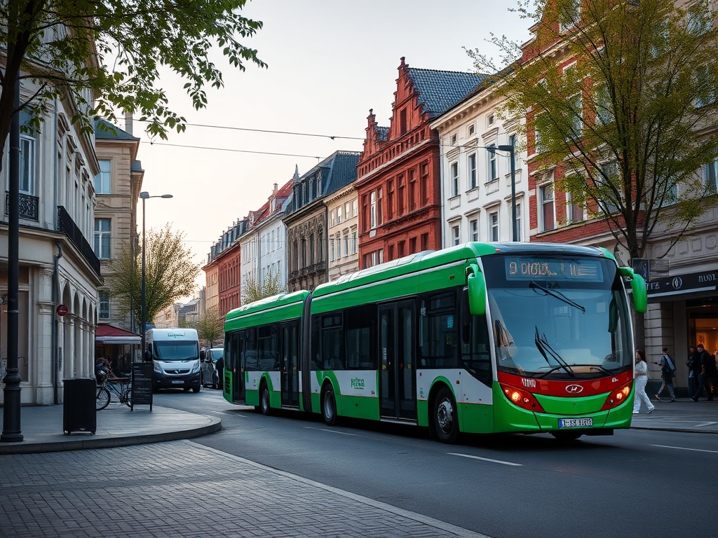 Nowy czerwony trolejbus z nadmorskim motywem w zajezdni PKT Gdynia obok transparentów kibiców Bałtyku Gdynia.